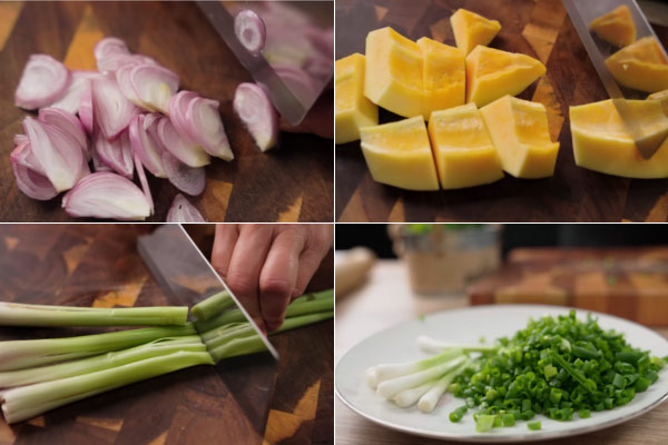 sơ chế nguyên liệu nấu cháo sườn bò