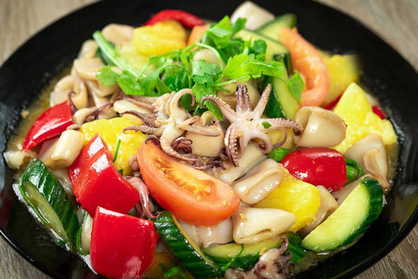 cách làm mực xào chua ngọt