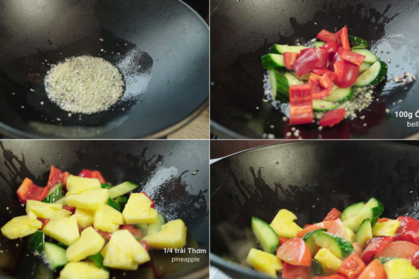 Xào rau củ giữ độ giòn