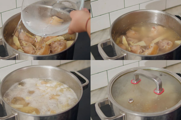 Hầm giò heo với măng