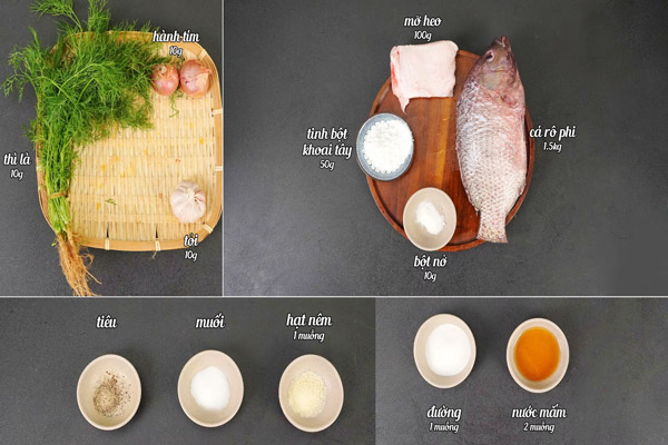 Nguyên Liệu Làm Chả Cá Rô Phi
