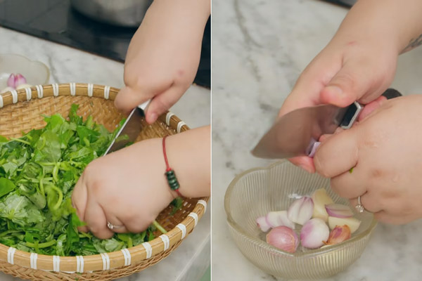Sơ Chế Nguyên Liệu Để Nấu Canh Rau Lang