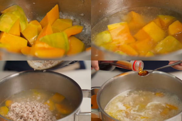 Xào bí đỏ và nấu canh