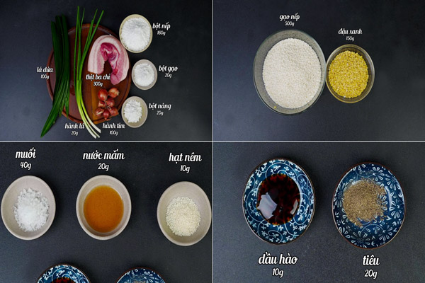 Nguyên Liệu Làm Xôi Khúc