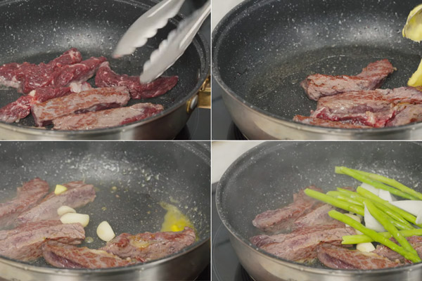 Áp chảo thịt bò giữ độ mềm mọng