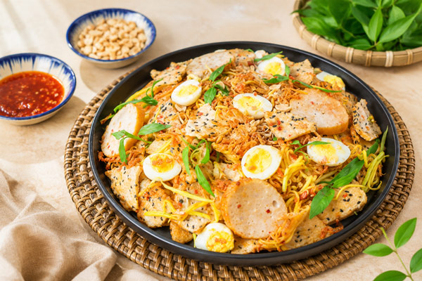 cách làm bánh đa trộn