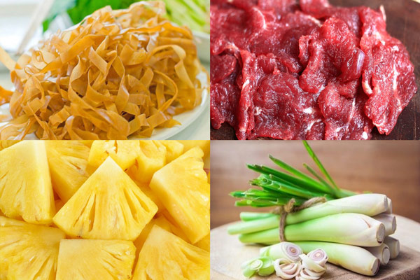 Nguyên Liệu Làm Bánh Đa Cua Trộn
