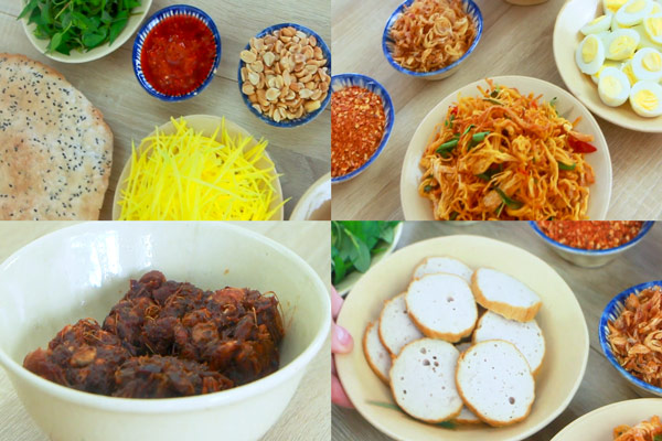 Nguyên Liệu Làm Bánh Đa Trộn