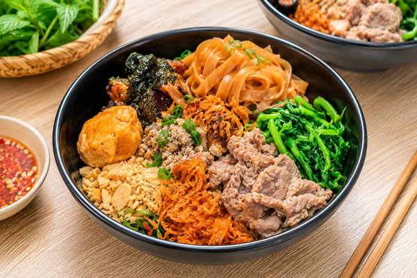 Thành phẩm bánh đa cua trộn Hải Phòng