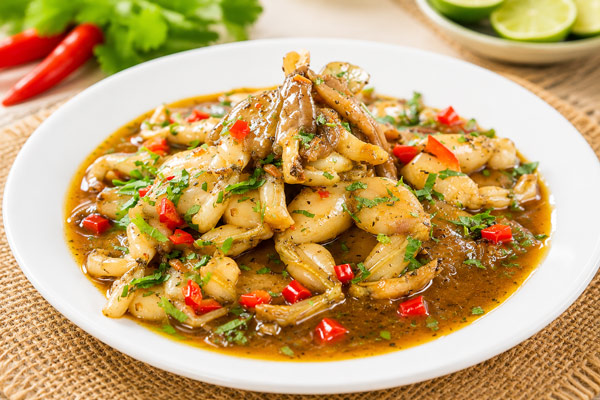 cách làm ếch xào lăn nước cốt dừa