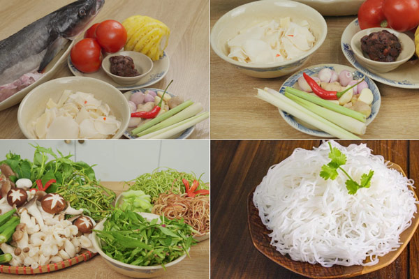 Nguyên Liệu Nấu Lẩu Cá Bớp Măng Chua