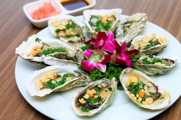 Hàu nướng mỡ hành